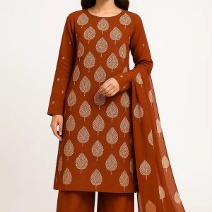 Lawn Embroidered 3pc Suit – Lawn-25-0001